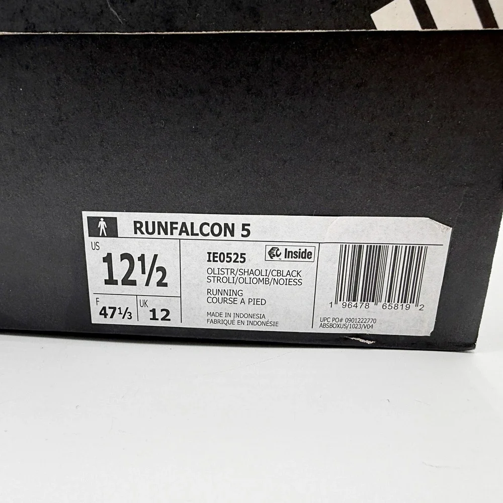 Adidas Runfalcon 5 'Olive Strata' / Size 12.5 Mens / IE0525, NEW